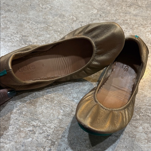 Tieks Gavrieli Metallic Gold Ballet Flats - Picture 2 of 10